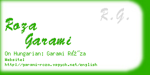 roza garami business card